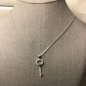 Gorgeous sterling sticker key necklace